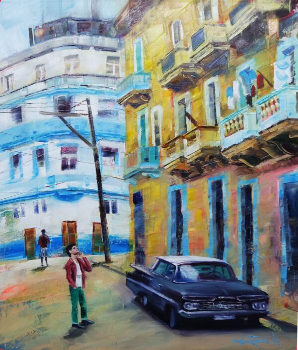 'Shout Out Loudly! Havana, Cuba', oil canvas, 50x60cm, 2017 - Image 3