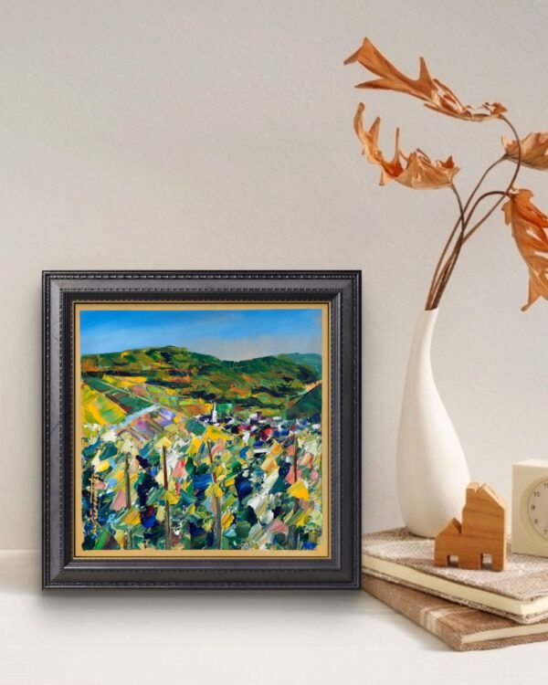 'Autumn Wineyards of Ahr Valley', 30x30cm, oil on panel, 2025 - Image 4