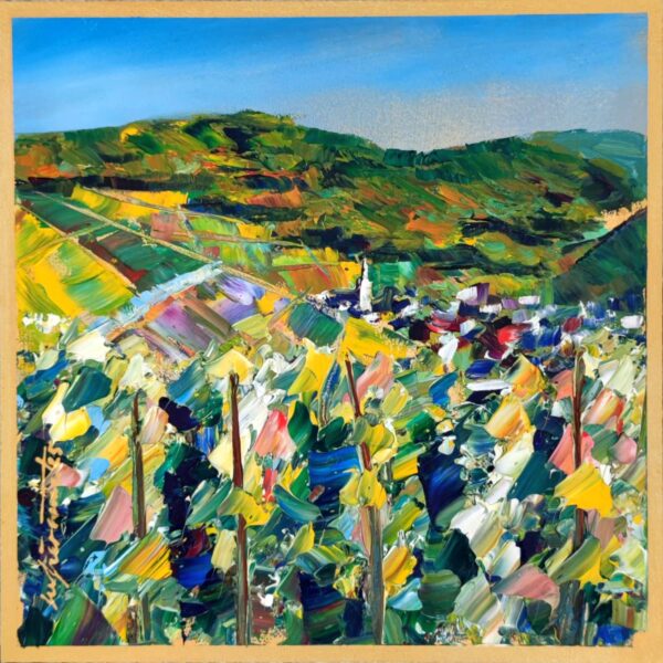 'Autumn Wineyards of Ahr Valley', 30x30cm, oil on panel, 2025 - Image 2