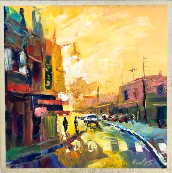 'Golden Hour in Marocco', 15x15cm, oil on panel, 2025 - Image 2
