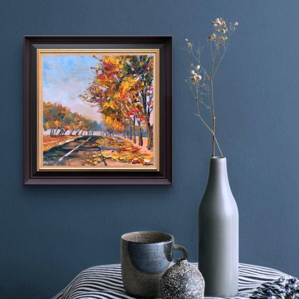 'Quiet Atumn Road', 30x30cm, oil on MDF, 2025 - Image 4