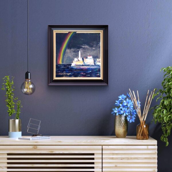 'Rainbow over Havana', 30x30cm, oil on MDF, 2025 - Image 3