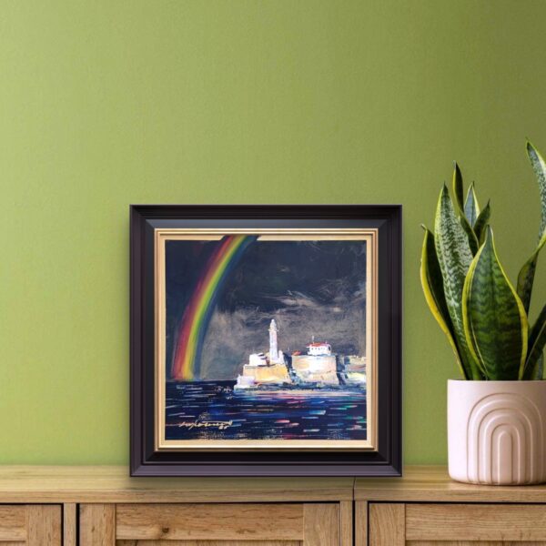 'Rainbow over Havana', 30x30cm, oil on MDF, 2025 - Image 4