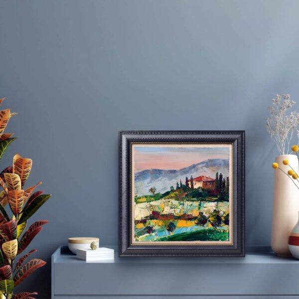 'Sweet Tuscan Home', 15x15cm, oil on panel, 2025